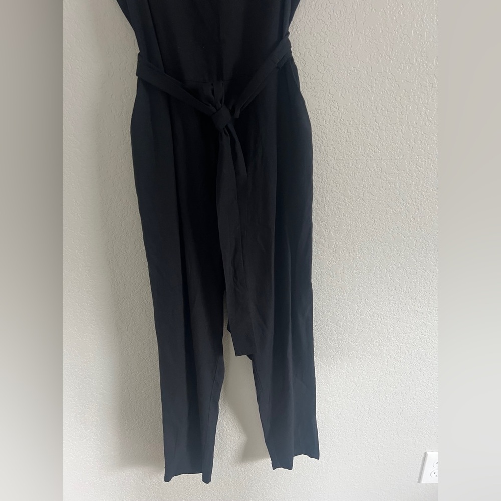 Marine Layer Eloise Belted Black  Jumpsuit . Size M - Picture 9 of 14